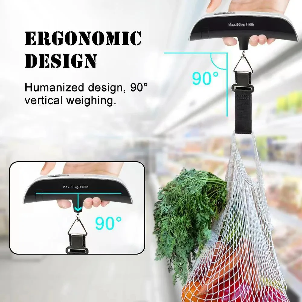 Pèse-bagage digital 50 kg à écran LCD – 5
