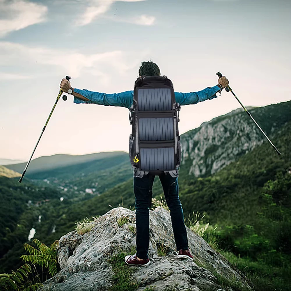 Sac à dos solaire imperméable avec port USB de charge
